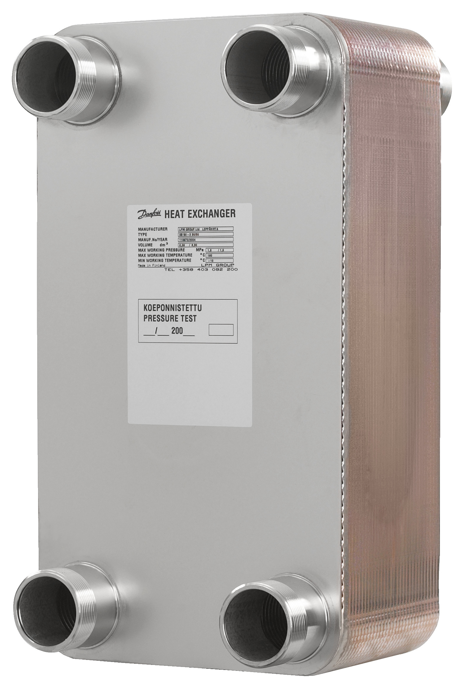 Danfoss Паяный пластинчатый теплообменник серии XB51L XB 51L-1 100 паяный пласт. теплообменник 004B1202  - Вид №8