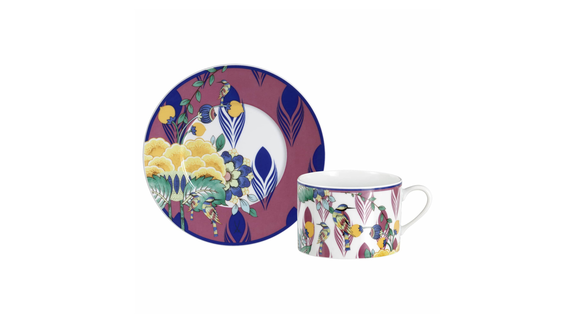 10663820 Meissen Чашка для капучино с блюдцем Meissen "Коллаж. Мистический сад" 250мл, п/к Фарфор  - Вид №2