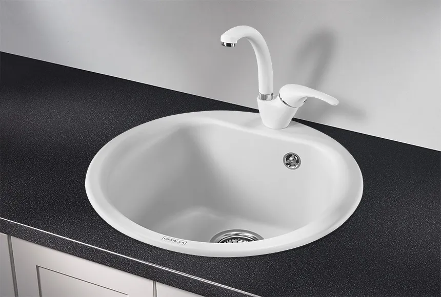 5101, АРКТИК (БЕЛЫЙ), кухонная мойка, кварц GRANULA 5101-ST63