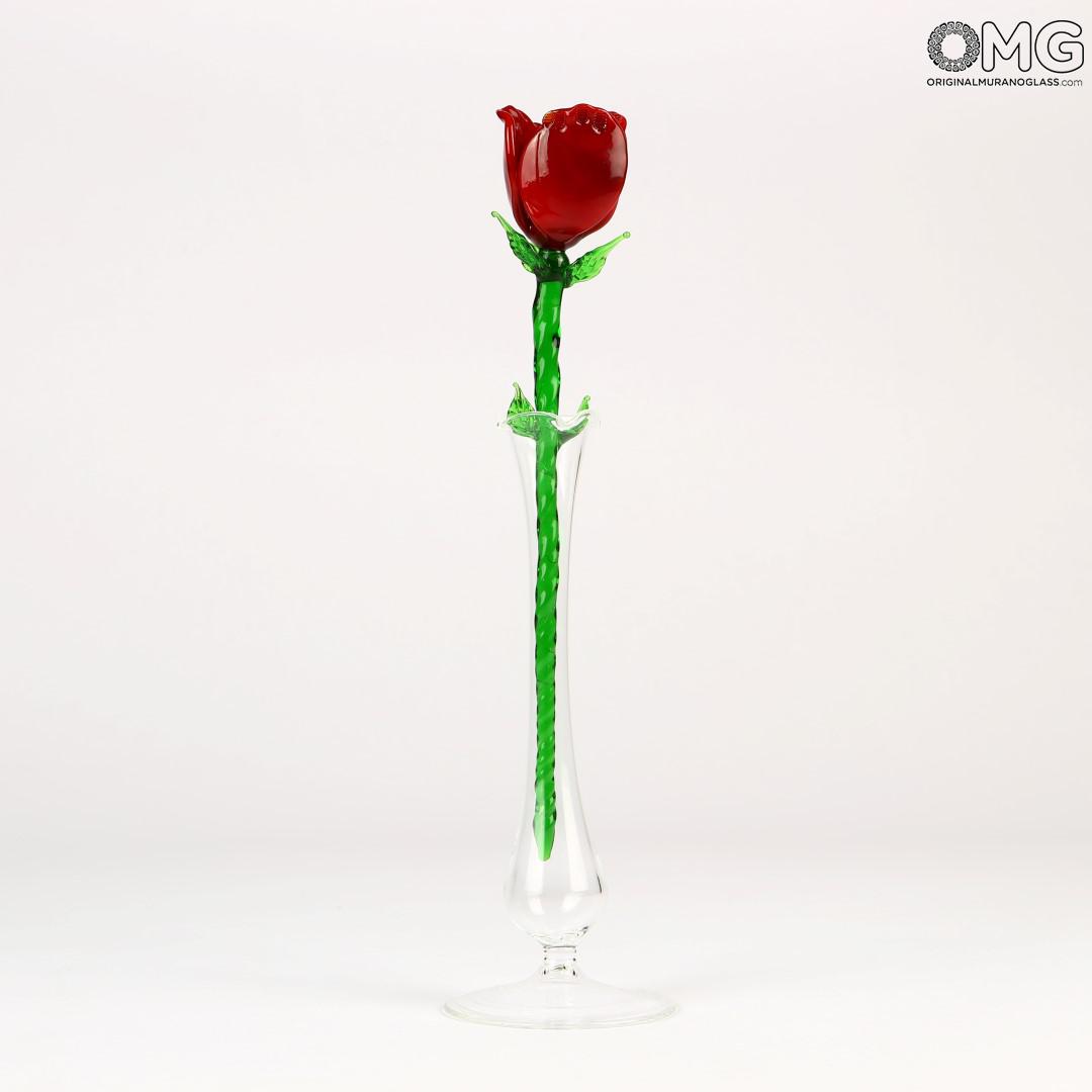 2806 ORIGINALMURANOGLASS Роза - Original Murano Glass OMG 5 см  - Вид №1