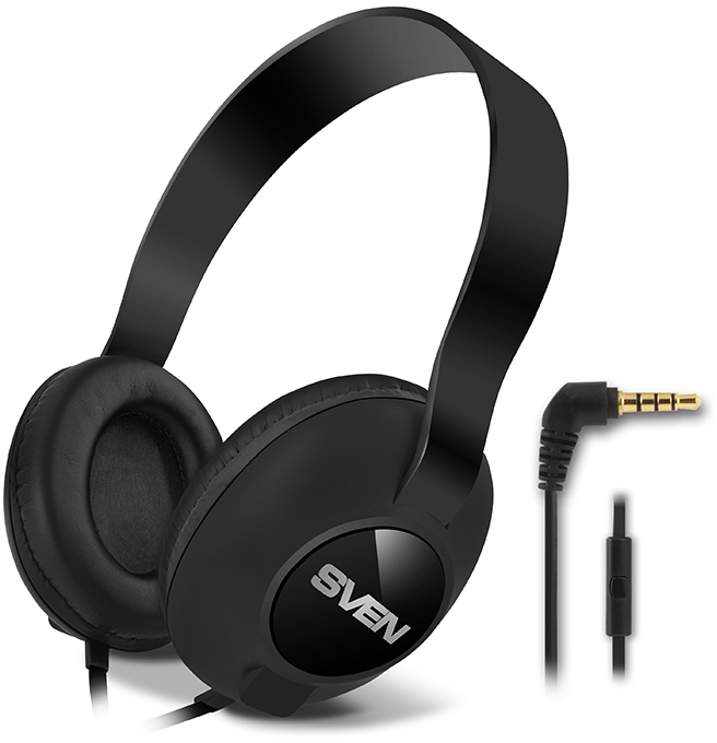 SV-015312 Мультимедийные стереонаушники с микрофоном ap-310m, черный Sven Santreyd 