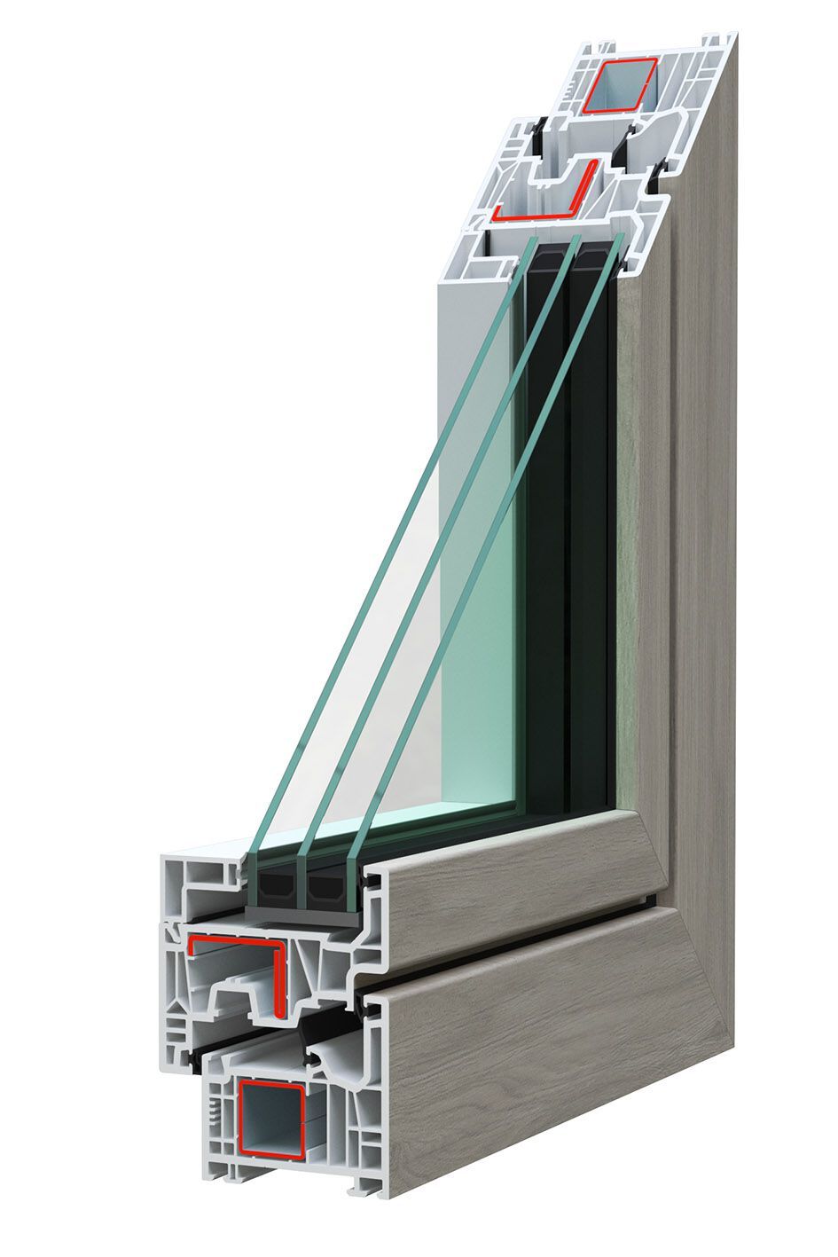 ПВХ створки окна QFORT Stars ARCH-00051492 - Вид №2