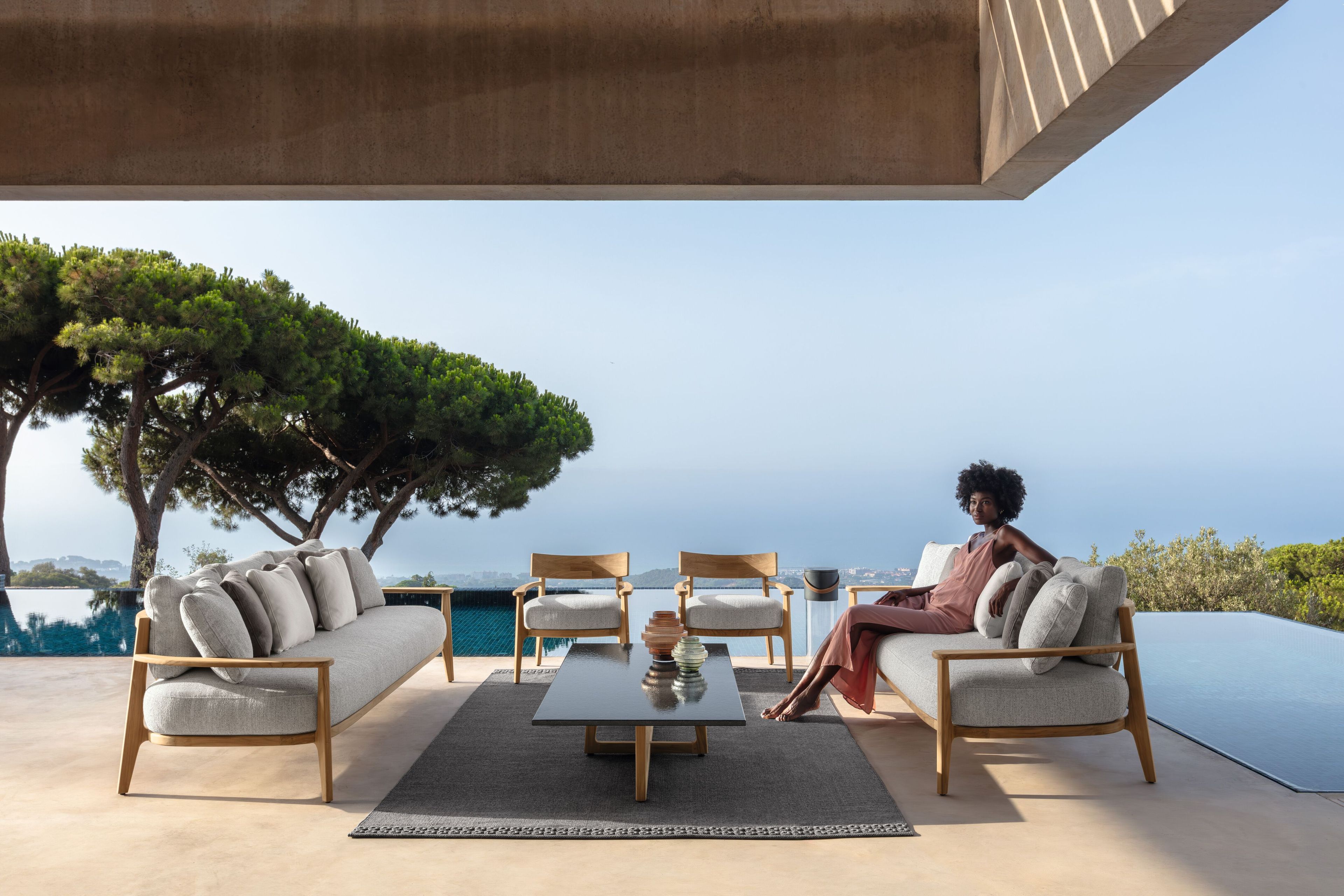 Садовое кресло из тикового дерева с подлокотниками Talenti Ever ARCH-00113017 - Вид №3