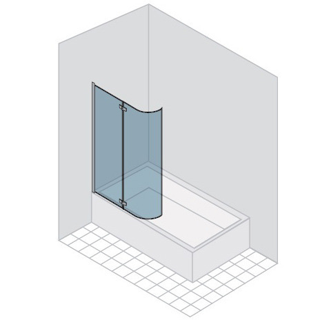 45256 Душевое ограждения на борт вынны DUKA Италия Vertica - Вид №1