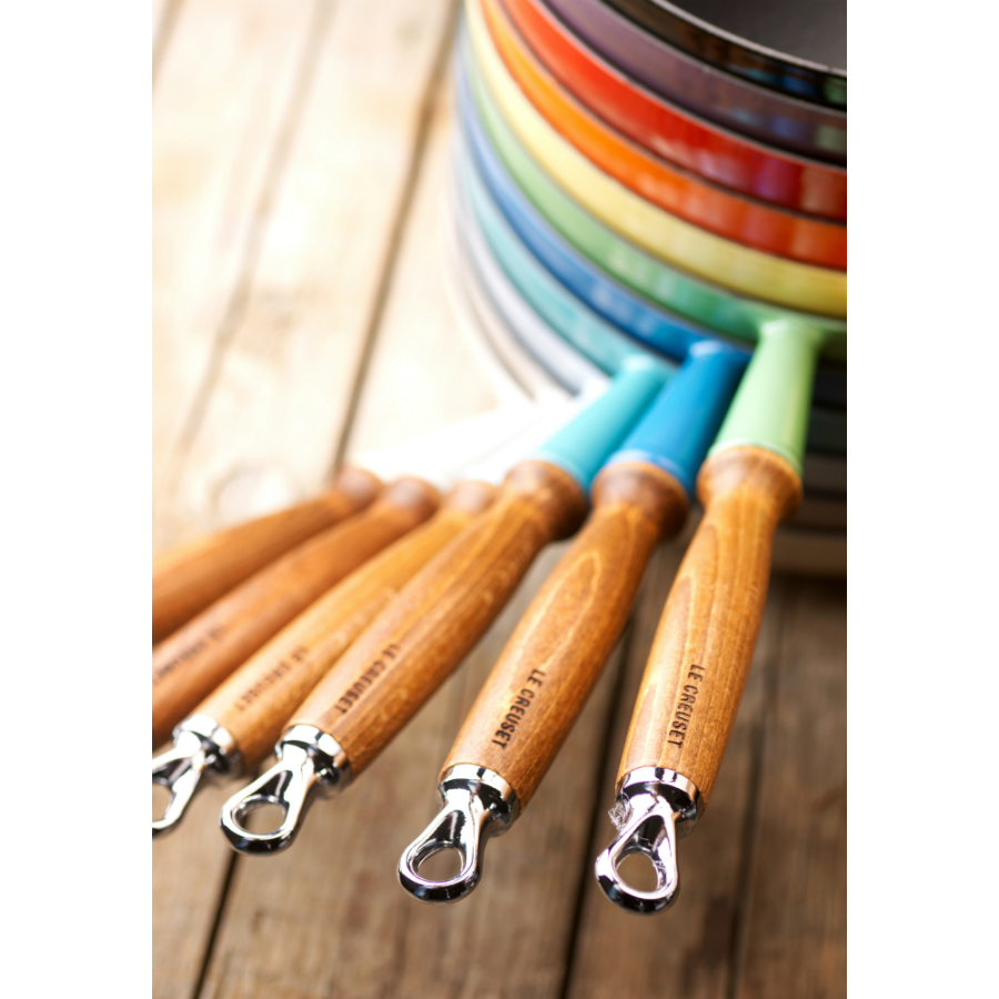 Сковорода чугунная Le Creuset с деревянной ручкой, Ø28 см, желтая 20058284030460 - Вид №2