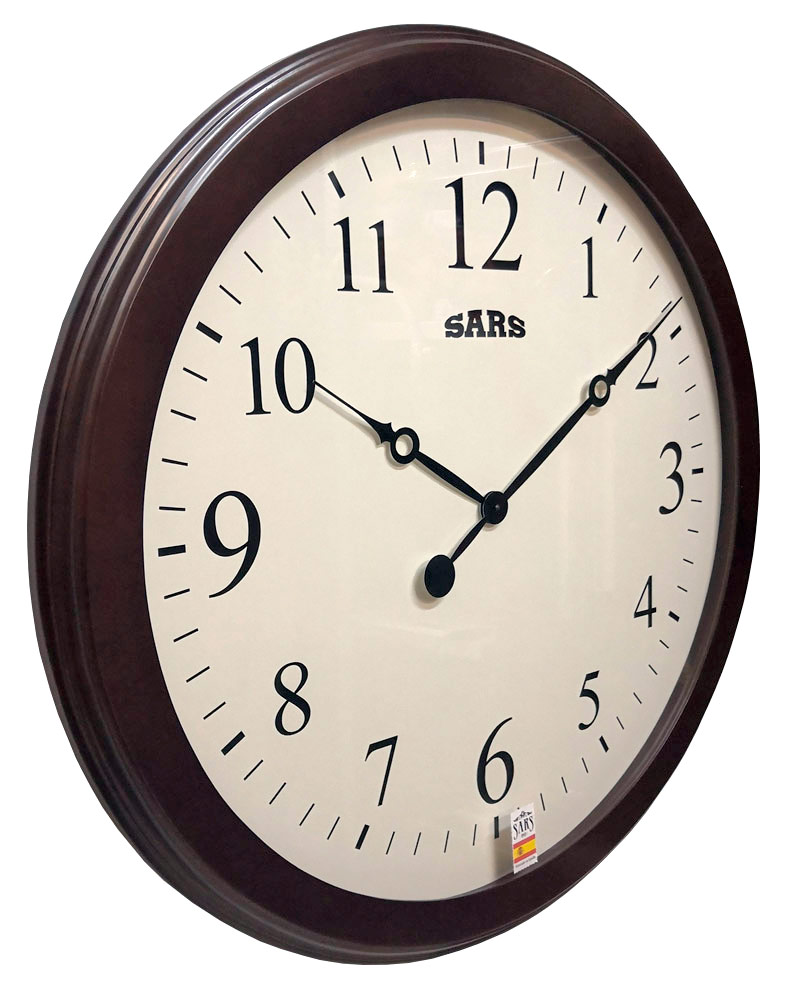 Часы настенные круглые черные большие Dark Walnut SARS ДИЗАЙНЕРСКИЕ 00-3967107 Черный  - Вид №1