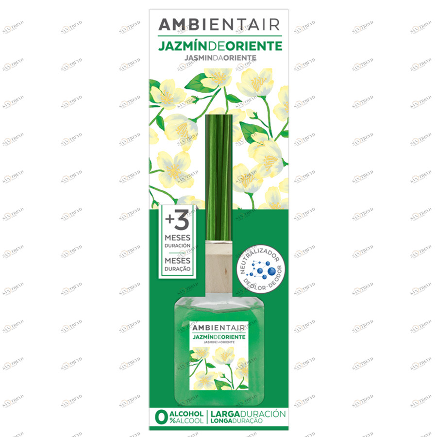 Диффузор ароматический 100 мл "Белый жасмин" AMBIENTAIR  00-3881126 Зеленый 