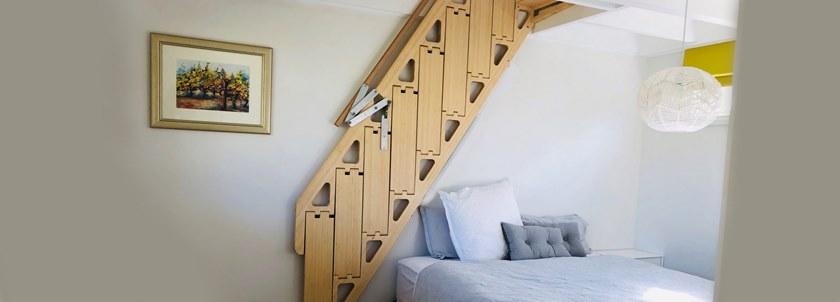 Bcompact Выдвижная лестница из дерева  Bhs-01  - Вид №18