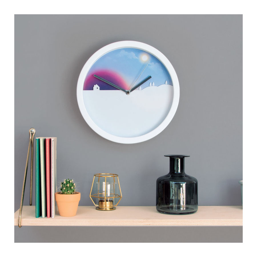 SK CLOCK DN1 Часы настенные day and night с цветным циферблатом Suck UK  - Вид №3