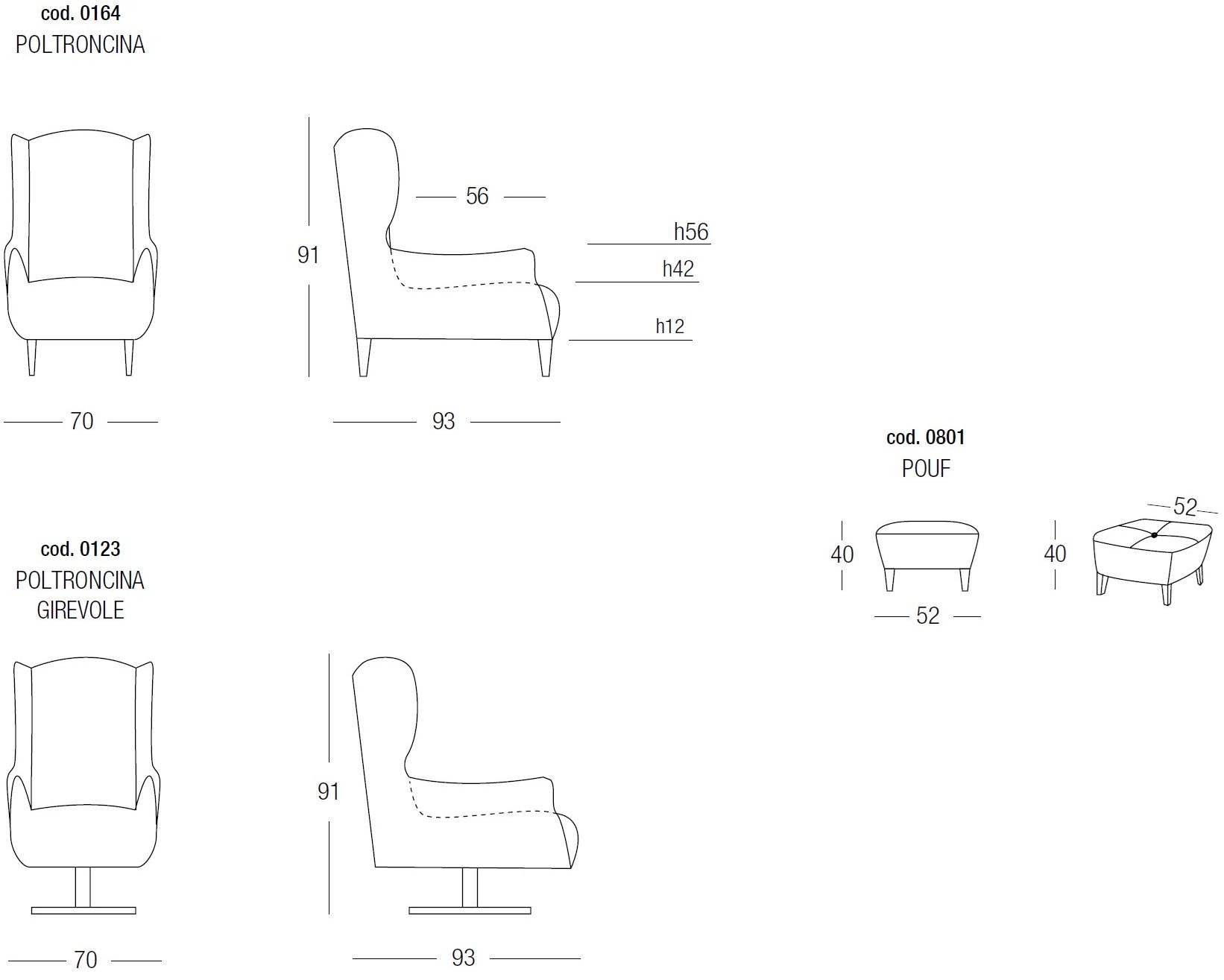 Egoitaliano Вращающееся кресло из ткани с моторизованными функциями Randy sun-id-1369422 - Вид №2