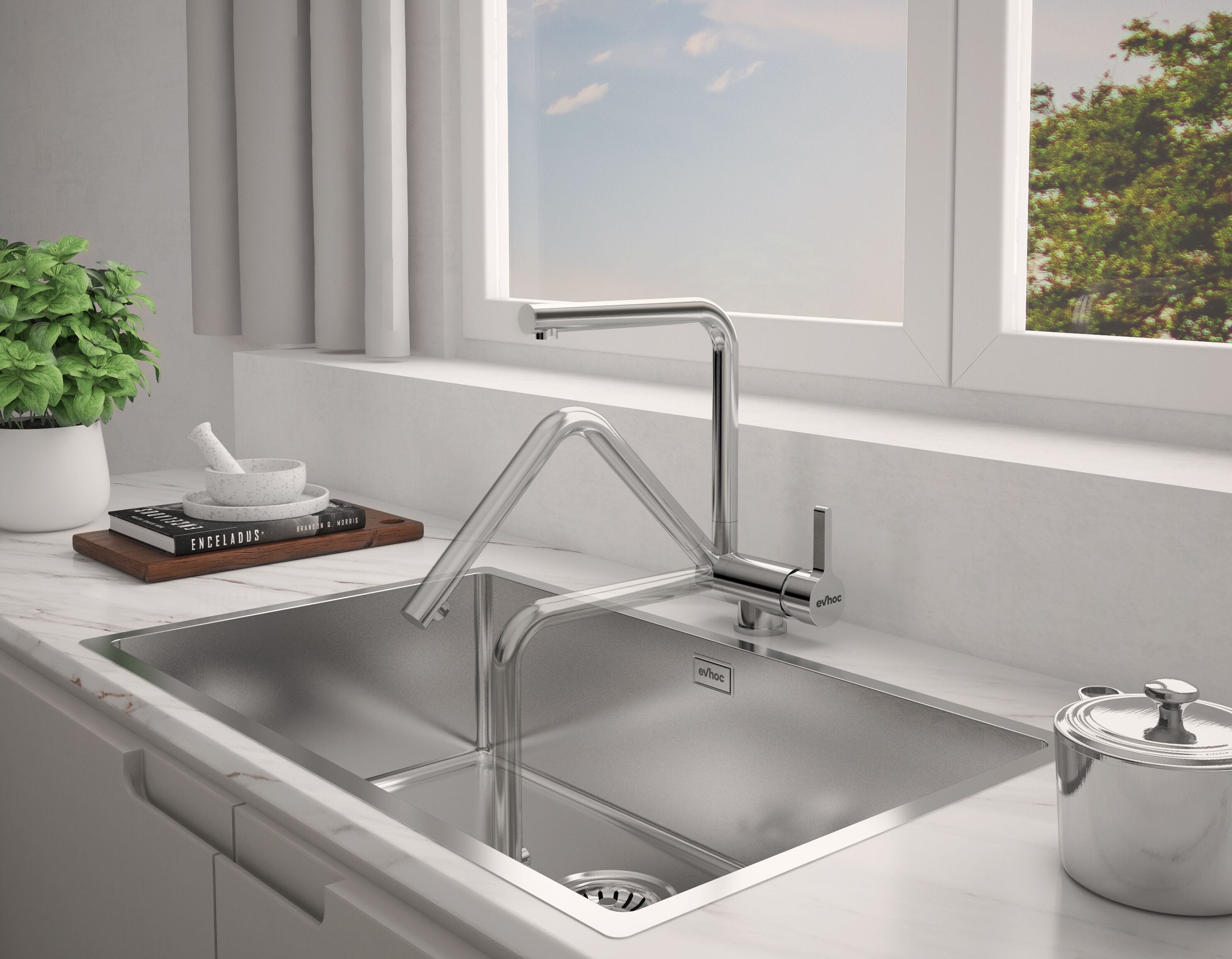 Подоконный кухонный смеситель Evhoc LEVIUS ARCH-00058717 - Вид №2