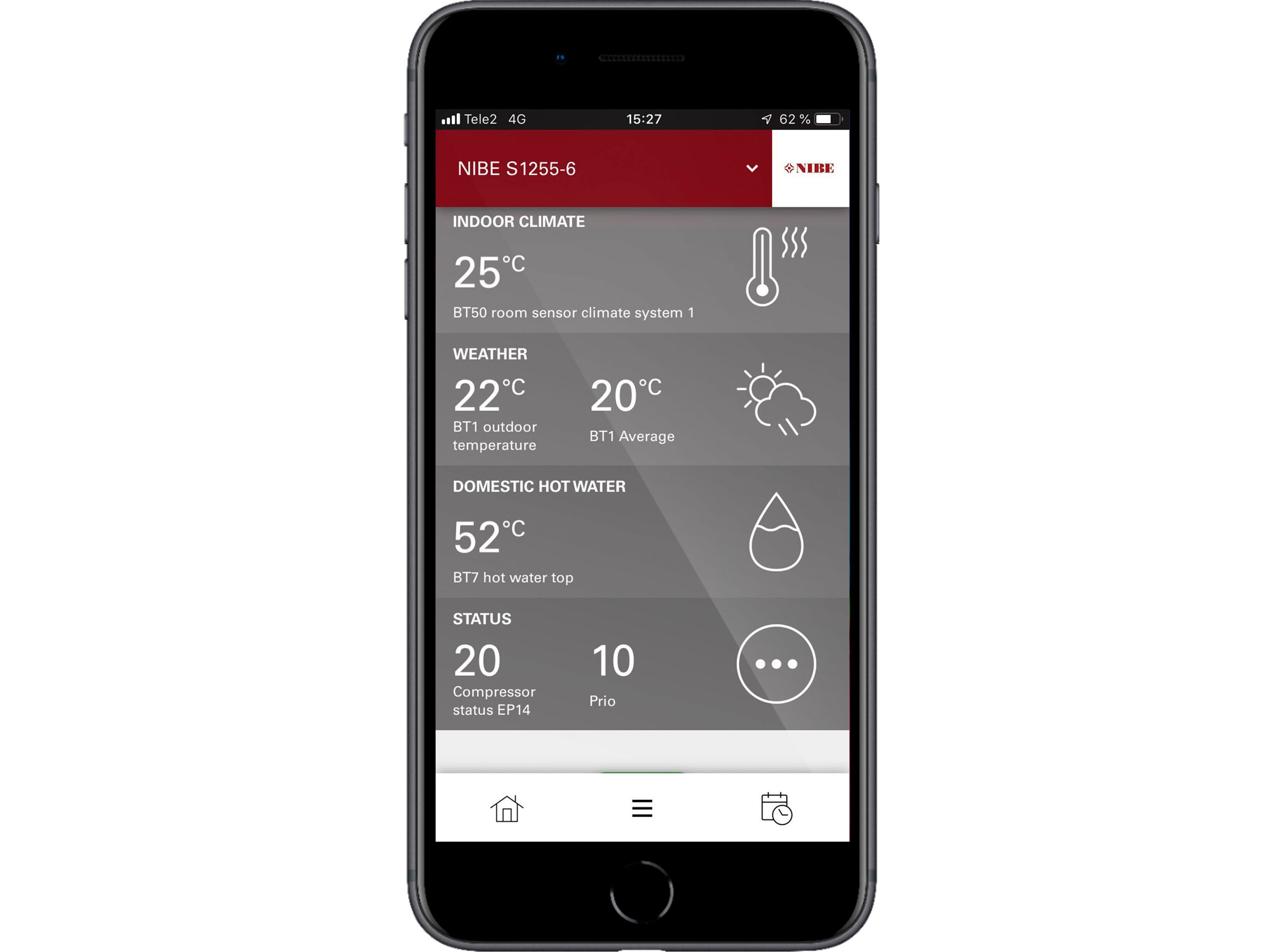 Приложение для управления тепловым насосом NIBE серия-S ARCH-00078551