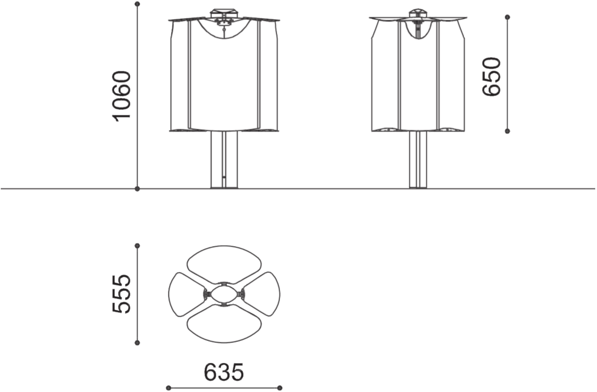 City Design Контейнер для мусора из стали с крышкой для раздельного сбора мусора sun-id-1510501 - Вид №2