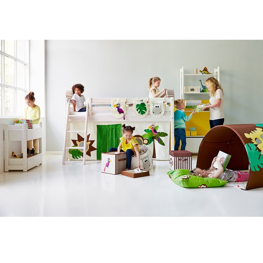 Кровать Flexa Classic с наклонной лестницей, лакированная, 190 см 9010307101 - Вид №1