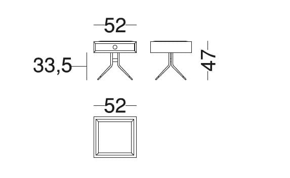 Квадратная тумбочка с ящиками Vibieffe 1500 Swing ARCH-00144417 - Вид №2