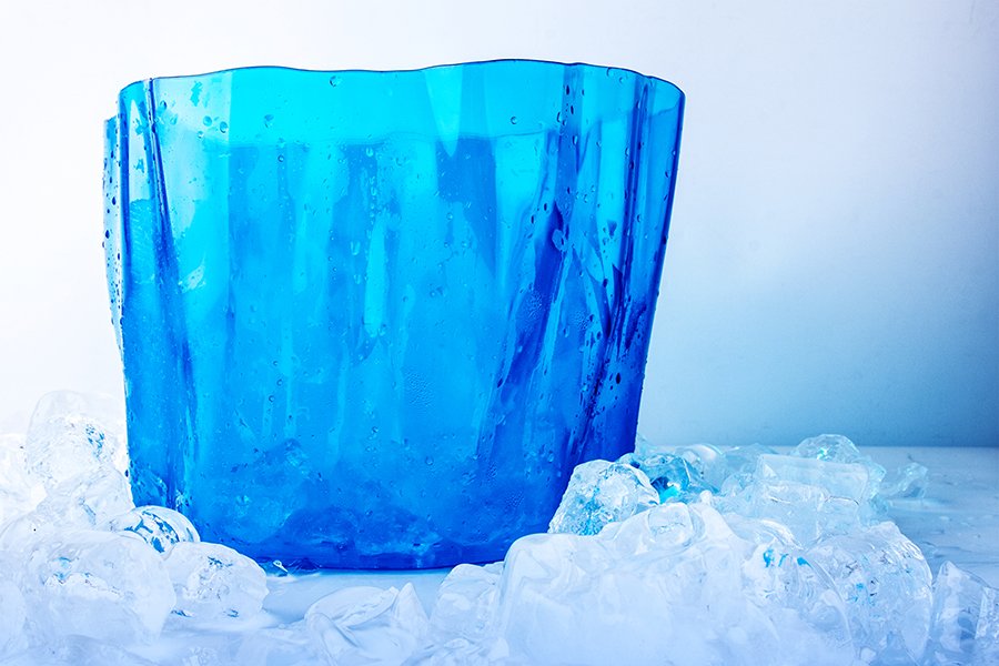 Органайзер голубой прозрачный средний Flow QUALY  00-3872242 Голубой;прозрачный  - Вид №1