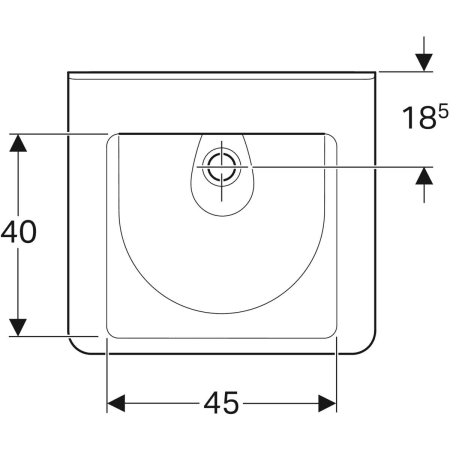 128575000 Раковина Geberit Renova Comfort Square, безбарьерная Geberit  - Вид №21