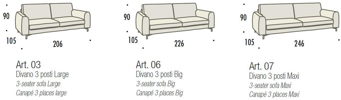 Felis 3-х местный тканевый диван Softliving sun-id-1375062 - Вид №3
