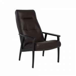 Кресло с деревянными подлокотниками венге Leset Remix Vegas Lite Amber IMPEX ДИЗАЙНЕРСКИЕ 00-3967021 Коричневый