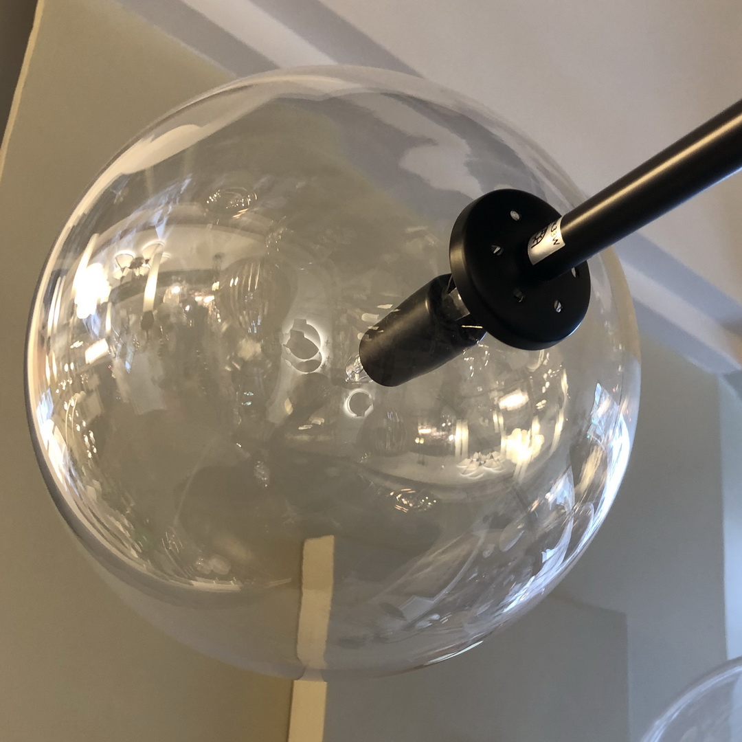 Aromas ATOM C1214/8 black/clear glass люстра подвесная 111273 - Вид №2