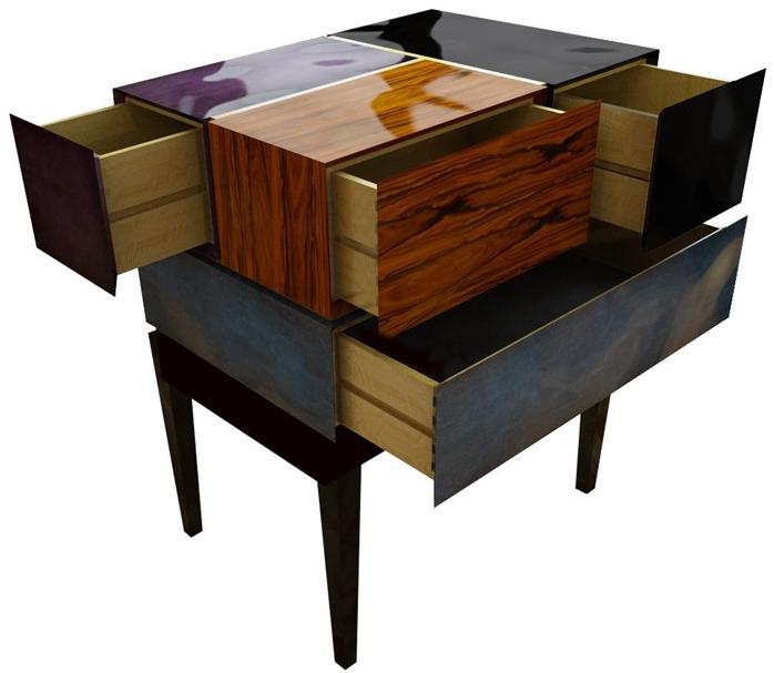 Malabar Прямоугольная тумбочка из дерева с ящиками Proportion sun-id-1482159 - Вид №1