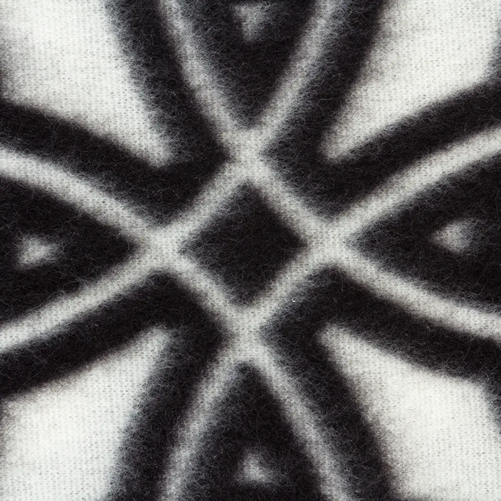 Плед «Вязь», 130х170 см, флис, цвет чёрный/белый BELEZZA STLM-2093899 - Вид №1