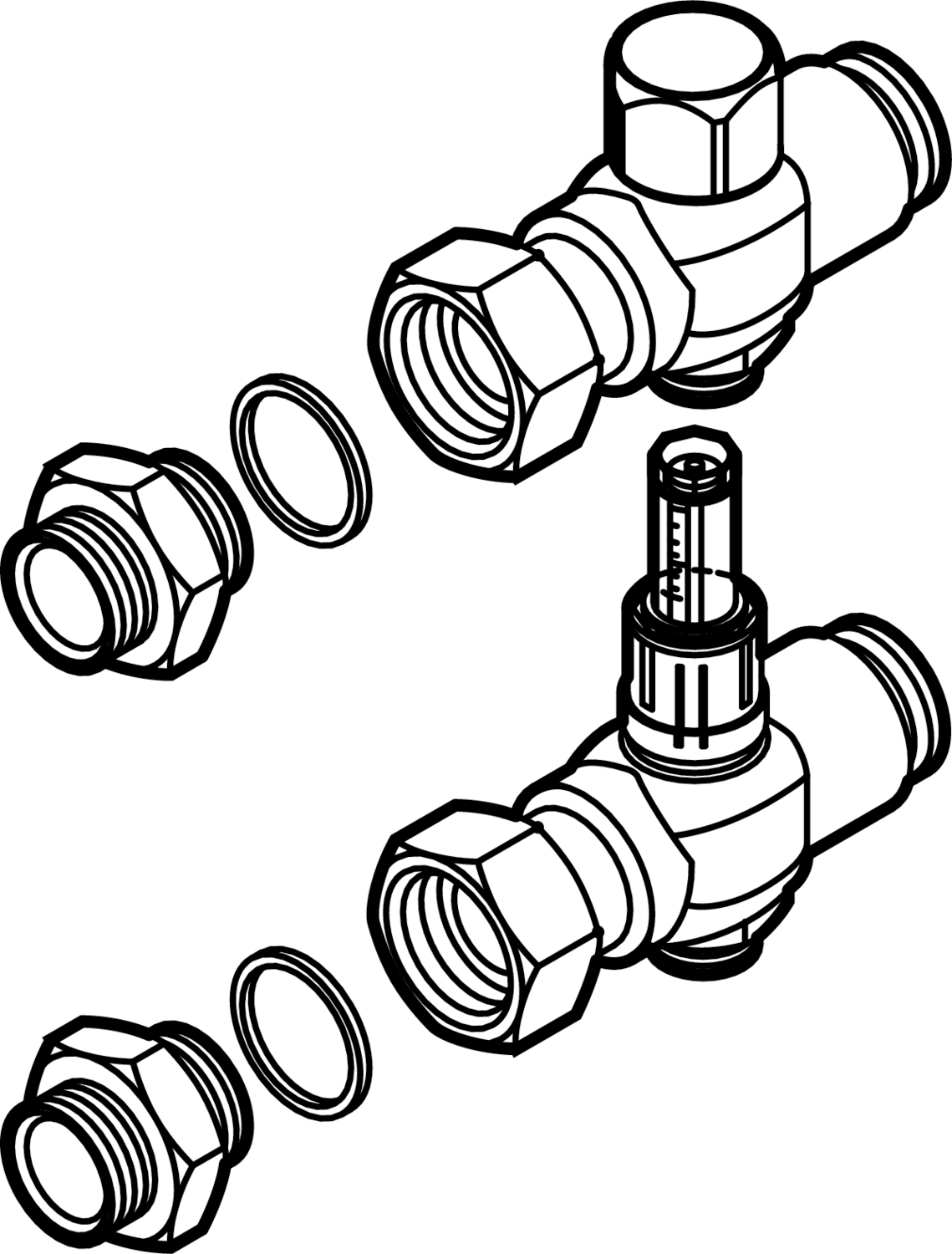 696 092 *) Модель 1005.2 Трубопроводные системы  Fonterra панельное отопление  Коллекторы  Нержавеющая сталь Santreyd  - Вид №1