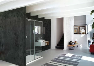 VISMARAVETRO Стеклянный душевой бокс с раздвижной дверцей Gliss