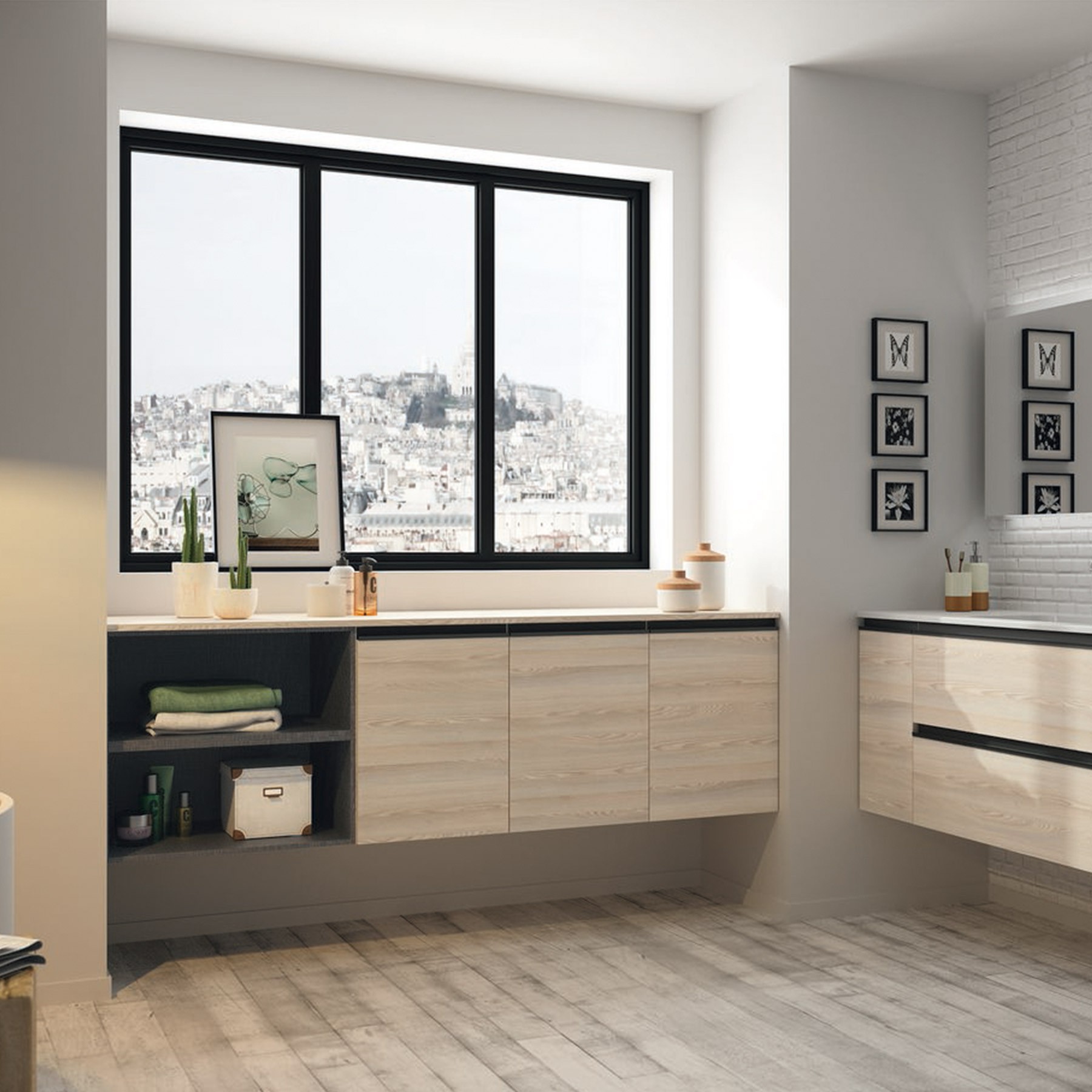 22811 SALGAR Стеллаж для хранения АЛЬЯНС 600 1 полка CARBON-TX 598 x 270 x 450 мм  - Вид №1