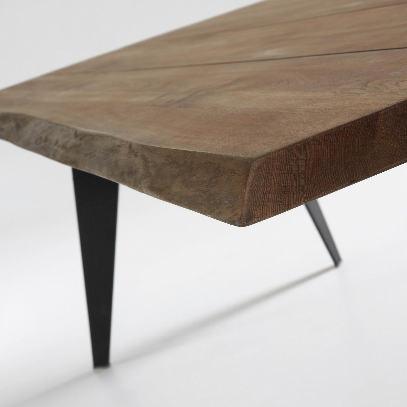 052234 Стол Nack 180x100 Черный, Античный Дуб La Forma Koda  - Вид №2