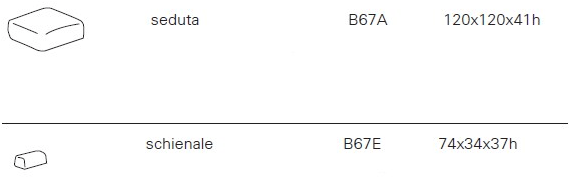 Paola Lenti Пуф из квадратной ткани с обивкой Ribbon sun-id-1501636 - Вид №1