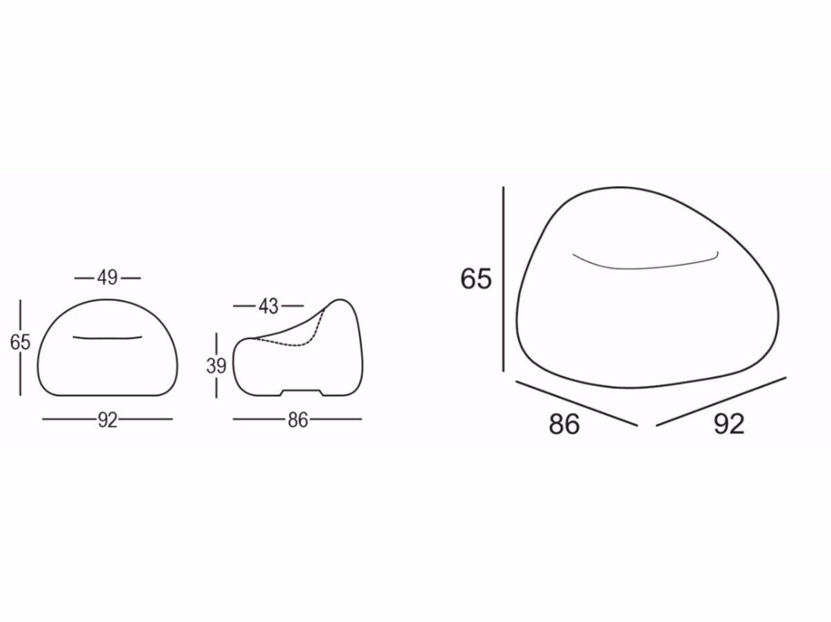 Светящееся кресло из полиэтилена PLUST Gumball ARCH-00060410 - Вид №5