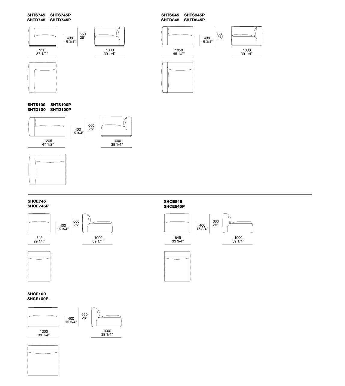 Съемный диван из ткани Poliform ARCH-00065384 - Вид №3