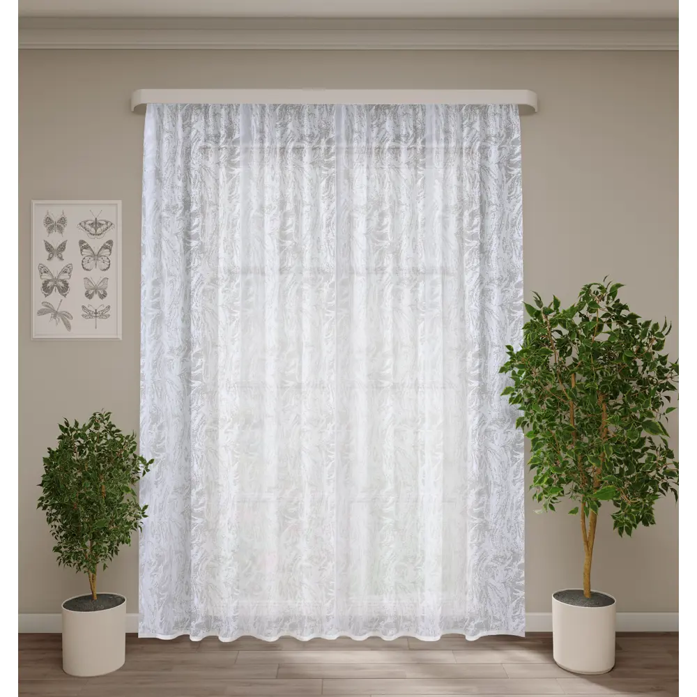 Тюль на ленте Нежность 300x280 см цвет белый Santreyd STLM-2119099 - Вид №4