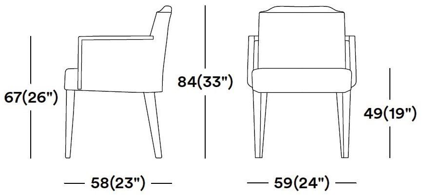 Tirolo Стул с обивкой и подлокотниками Boston 010 pb - Вид №3