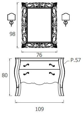 LEGNOBAGNO Тумба под умывальник из дерева с ящиками Vanity sun-id-1379932 - Вид №2
