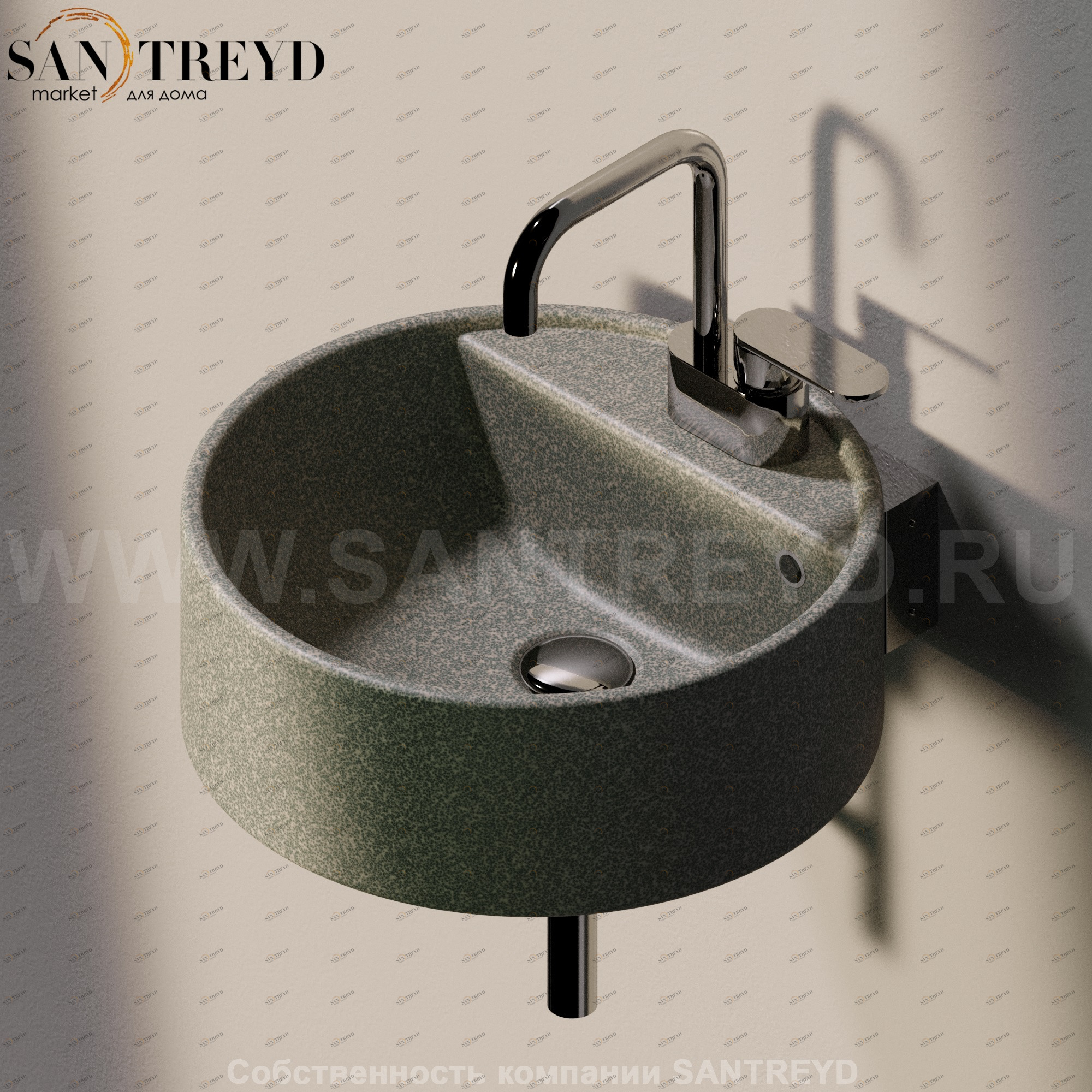 505042S7037 Накладная раковина на столешницу  круглая Ceramica Flaminia Twin