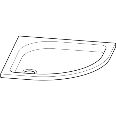 652210000 Угловой круглый душевой поддон Geberit Renova Geberit  - Вид №1