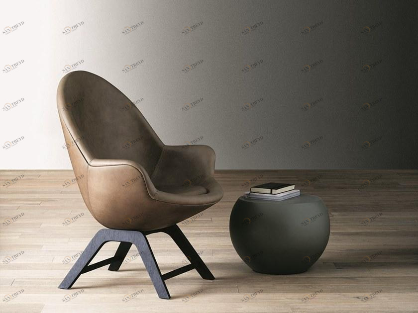 Meridiani Кожаное кресло с подлокотниками Jo & jill sun-id-1482129