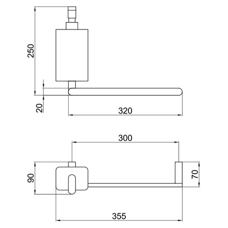 LV501501560 Дозатор жидкого мыла с полотенцедержателем Webert Living - Вид №1