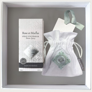 CAR-ENC Набор спрей парфюмированный 100 мл , диффузор керамический, подарочная коробка Rose&Marius