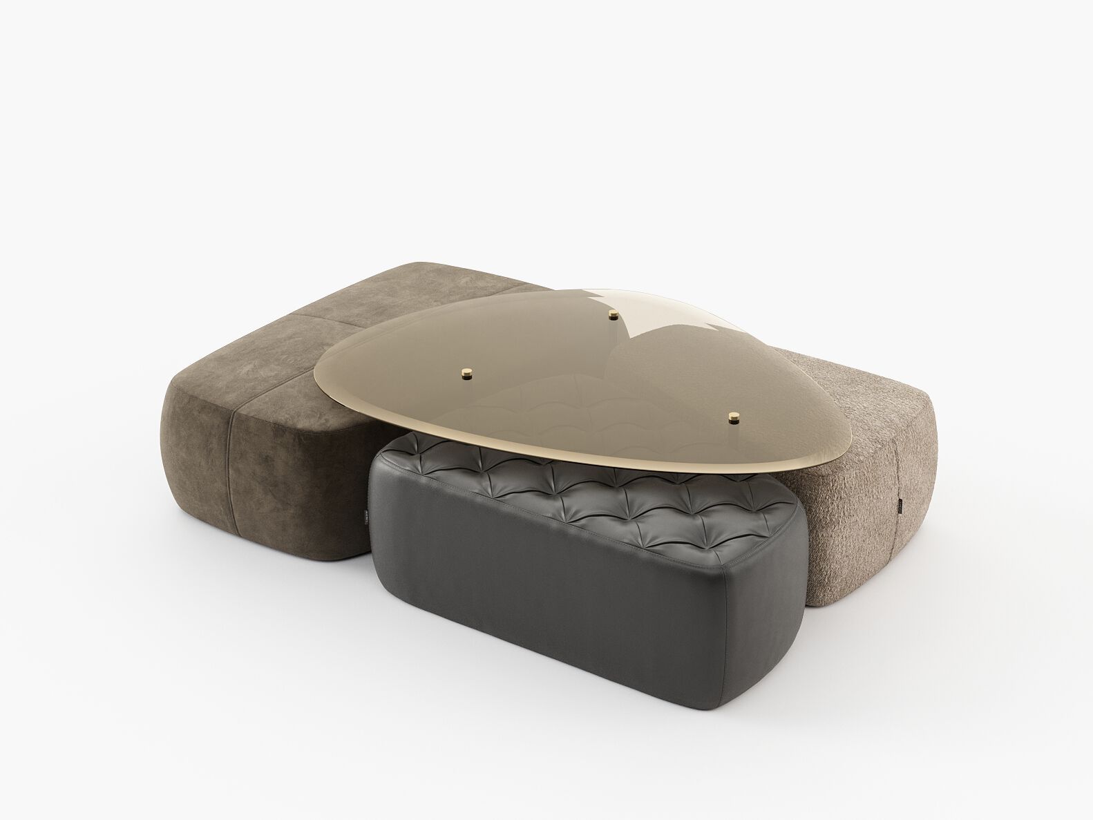 Стеклянный журнальный столик Laskasas холст ARCH-00050026