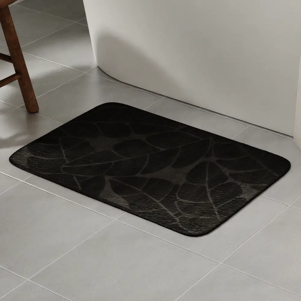 Коврик для ванной VIDAGE Тропик - мягкий комфорт в серых тонах 89373810 STLM-1575761