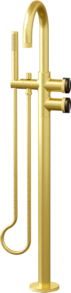 E-11554-R1VBB-L1BK-BB Смеситель напольный отдельностоящий (внешняя часть) GRAFF MOD+