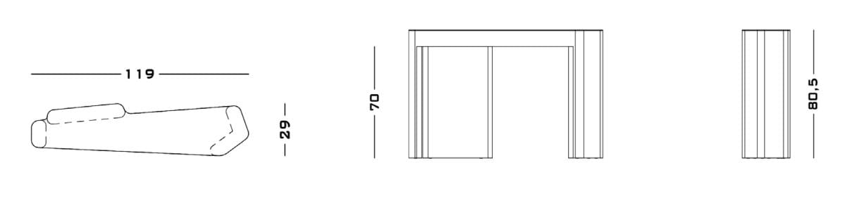 Деревянная консоль Secolo KARA ARCH-00001379 - Вид №1