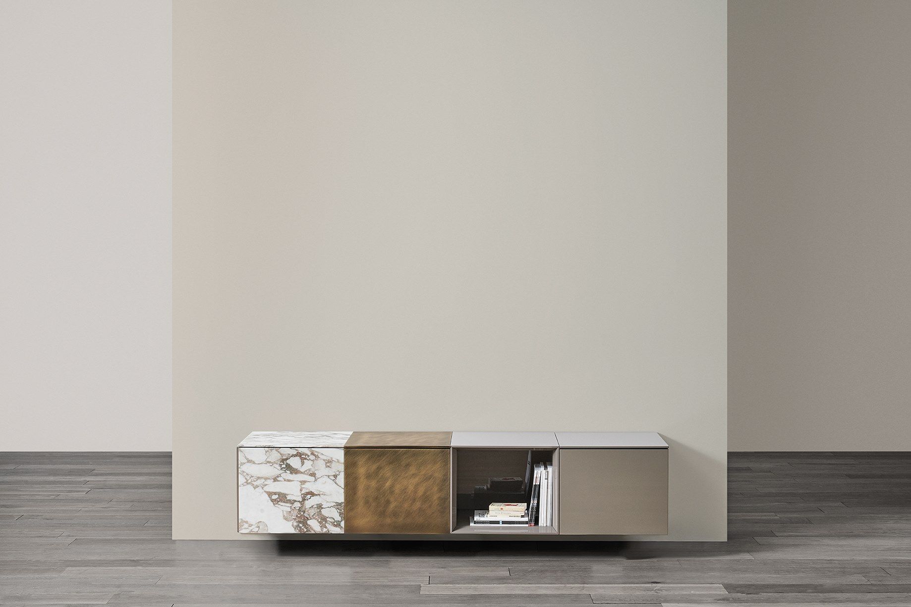 Латунный подвесной шкаф с распашными дверями Meridiani RUBEN ARCH-00068081 - Вид №1