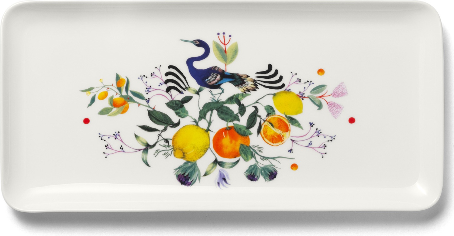 10639948 Dibbern Блюдо прямоугольное Dibbern "Райский сад" 32х15см Фарфор 