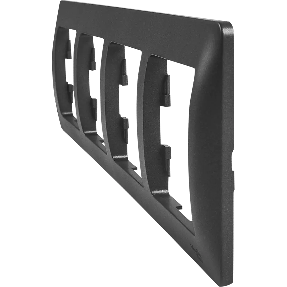 Schneider Electric Glossa — рамка для розеток на 4 поста в цвете антрацит 86710231 STLM-0070834 - Вид №2