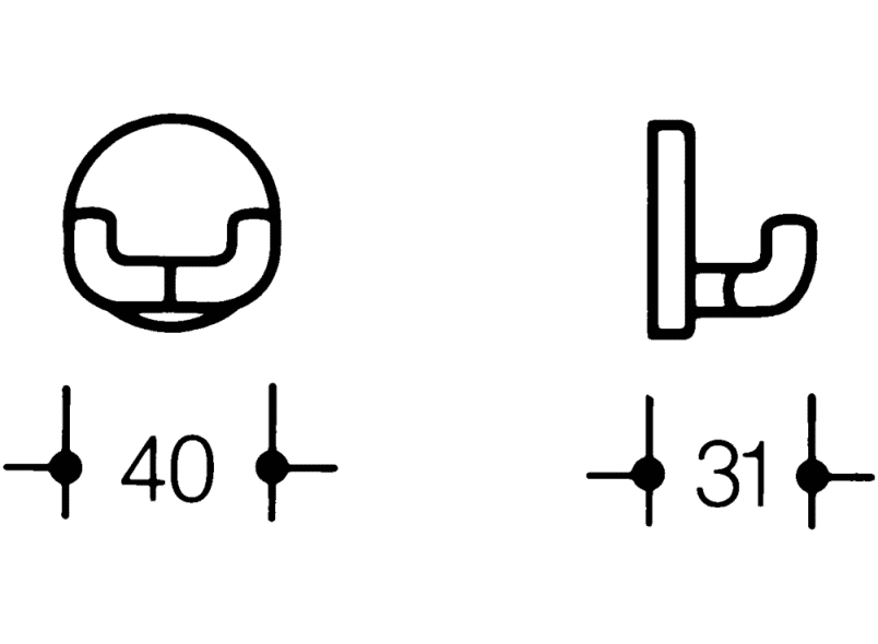 801.90B020 двойной крючок HEWI Edition matt | Polyamid  - Вид №16