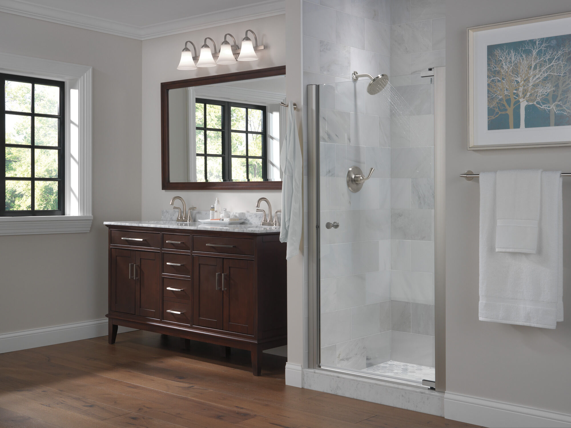 2533LF-SSMPU Смеситель для ванной комнаты с двумя ручками Delta Faucet Kayra Нержавеющая сталь - Вид №4